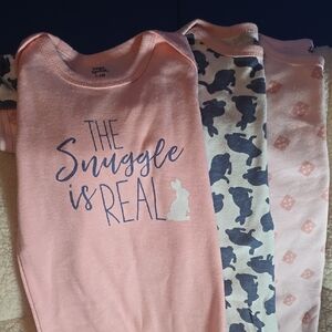 Baby Onesie Set - Pink and Blue